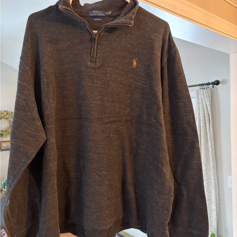 Polo Ralph Lauren charcoal Quarter-Zip Sweater men’s XL
